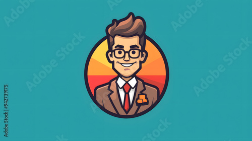 News anchor illustration logo
