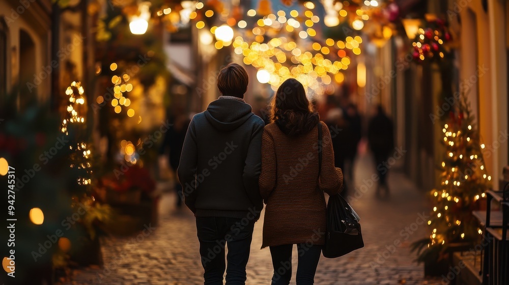 Enchanting Christmas Market Stroll in a Cozy Town Enchanting Christmas Market Stroll in a Cozy Town