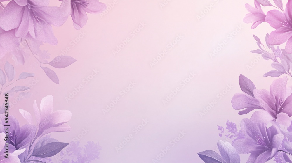 Beautiful floral background featuring soft lavender and pink hues with delicate blossoms. Beautiful floral background featuring soft lavender and pink hues with delicate blossoms.