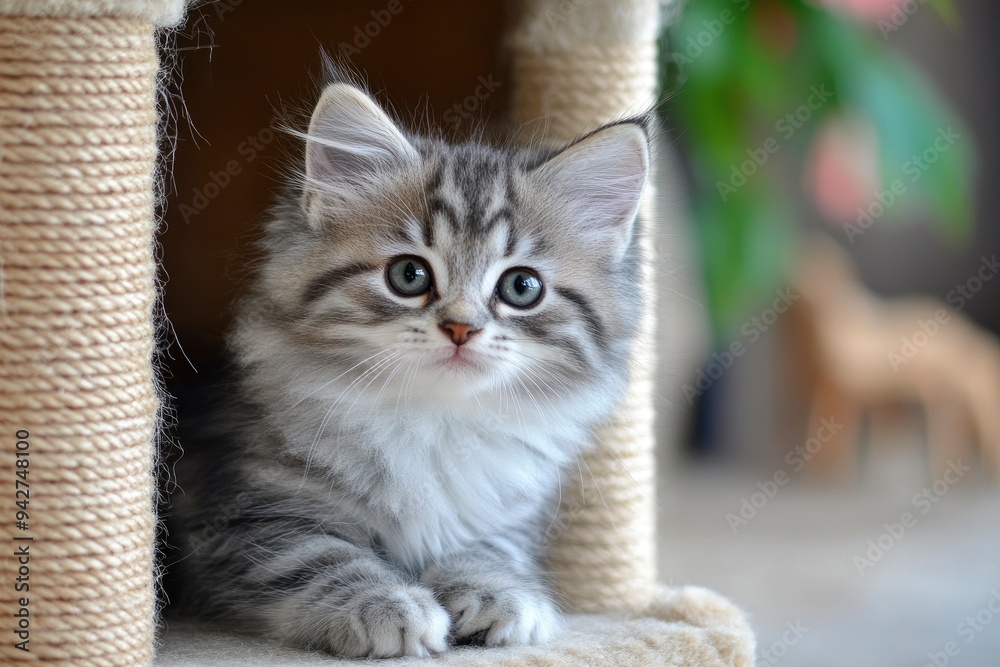 Siberian kitten blue with white 12 weeks old , ai Siberian kitten blue with white 12 weeks old , ai