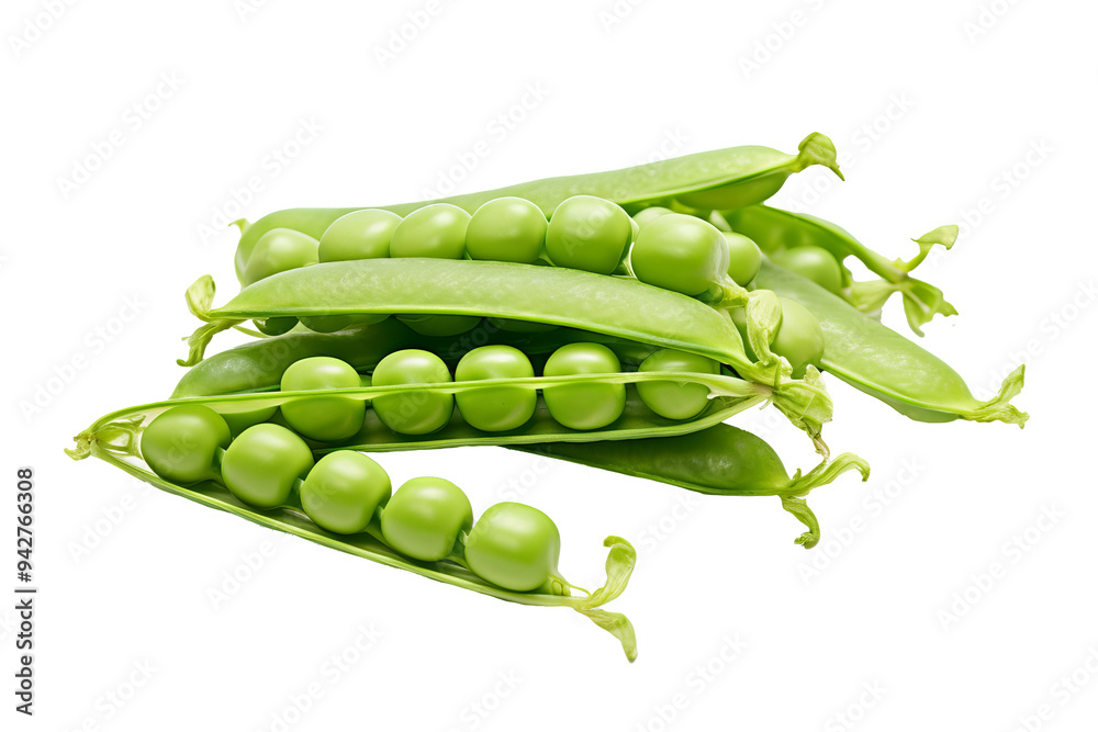 Fresh green peas isolated on transparent background for creative culinary designs and healthy food concepts in PNG format Fresh green peas isolated on transparent background for creative culinary designs and healthy food concepts in PNG format
