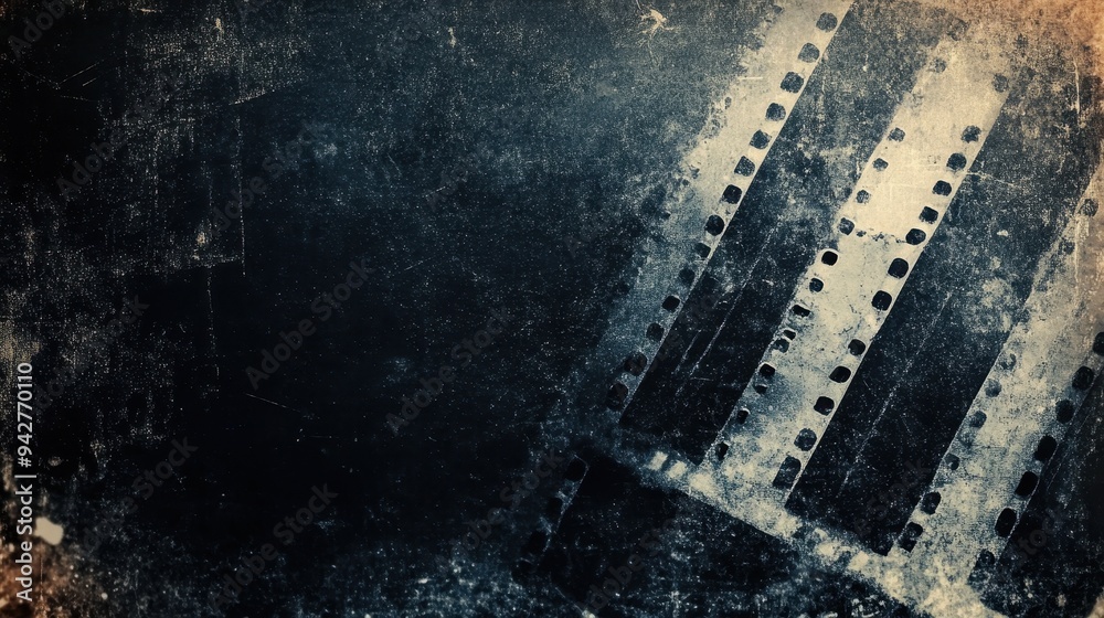 Obraz premium Vintage Film Reel Texture with Scratches and Dust