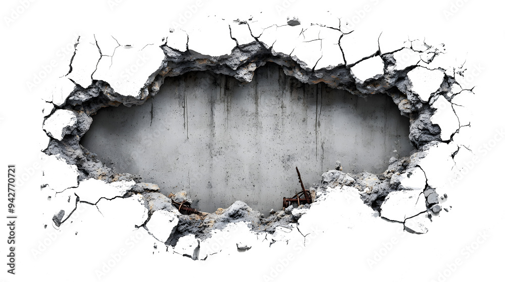 Obraz premium hole in the wall transparent, PNG file