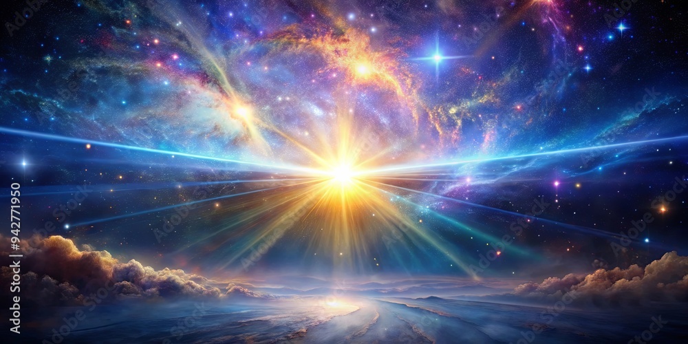 Obraz premium Mesmerizing photo capturing a cosmic masterpiece of light and radiance