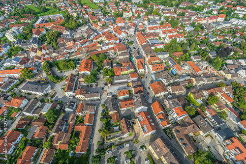 Ausblick auf die Innenstadt von Grafing im Landkreis Ebersberg in Oberbayern  photo