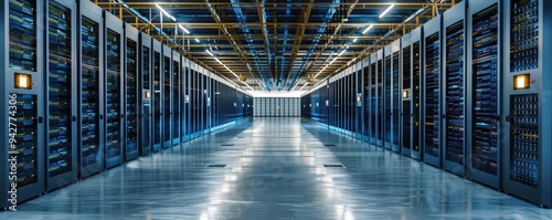 Clean energypowered data center, symbolizing green tech infrastructure