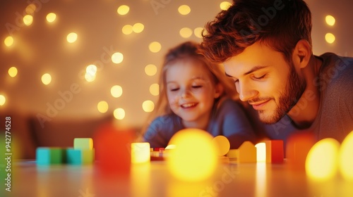 A family playing board games in their living room, creating a fun and cozy atmosphere for family bonding.