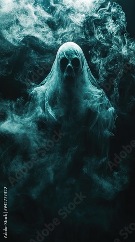 Wallpaper for Halloween: Eerie Spirit Floats photo