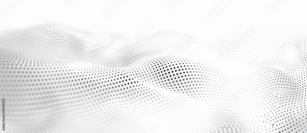 Abstract White Wavy Surface with Circular Pattern Abstract White Wavy Surface with Circular Pattern