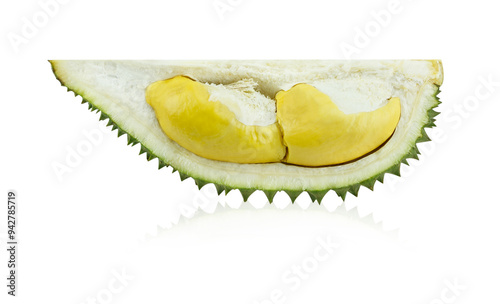 King of fruits, durian isolated on white background