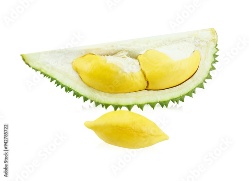 King of fruits, durian isolated on white background