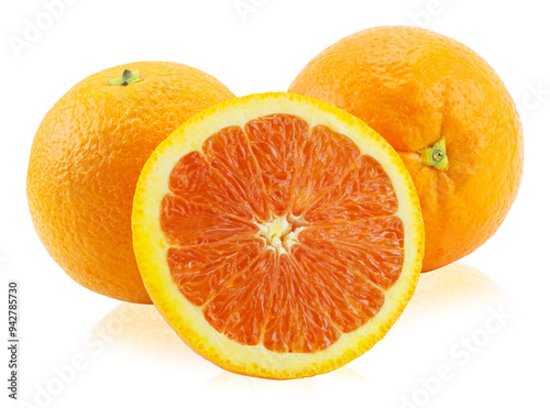 Orange fruit isolated on white background