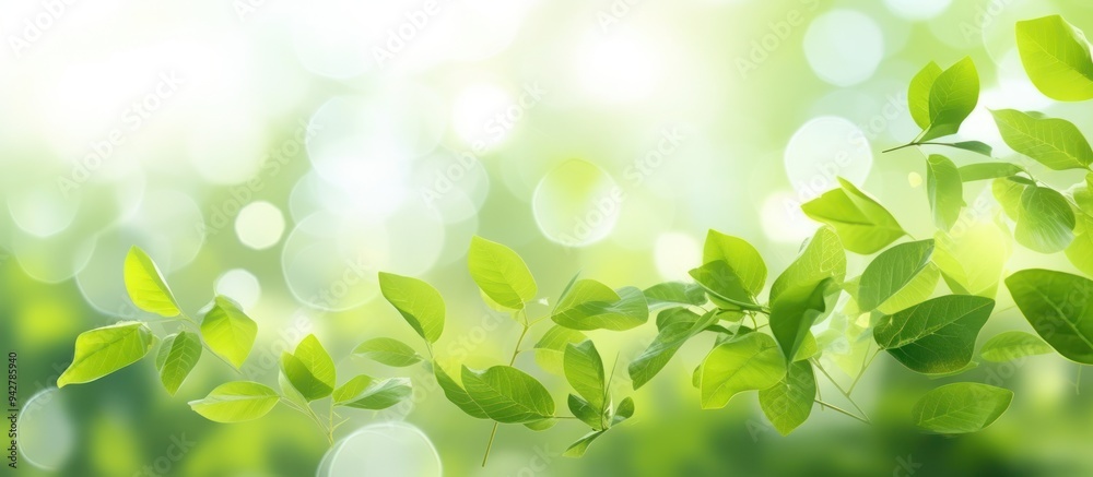 Green Leaves in a Blurred Background Green Leaves in a Blurred Background