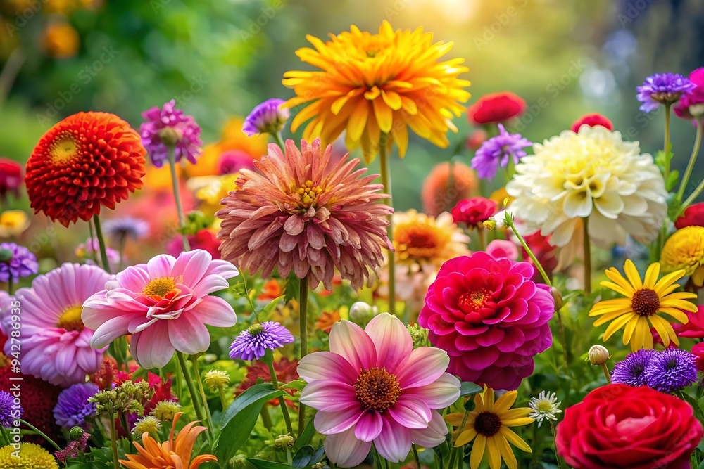 Fototapeta premium Bright and Beautiful Flower Bouquet with Soft Background. High-Resolution Photos. Vibrant. Floral. Colors.