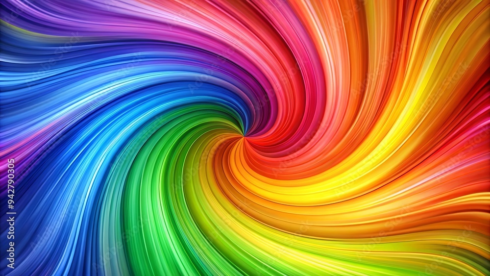 Fototapeta premium Abstract rainbow swirl background ideal for LGBTQ pride or celebrations, with vibrant colors and a mesmerizing pattern