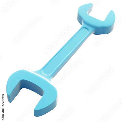 3d rendering icon wrench illustration PNG. cartoon minimal style on transparent isolated background.