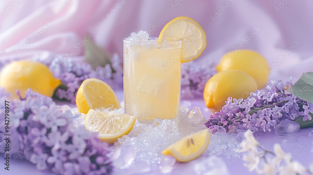 Snow lemon pieces and lilac lemonade Snow lemon pieces and lilac lemonade