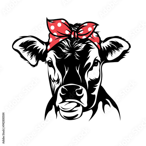 Cow | Dairy Cow  | Domestic Animal | Farm Animal | Livestock | Farm Owner | Farm Cow | Cow's Milk | Original Illustration | Vector and Clipart | Cutfile and Stencil