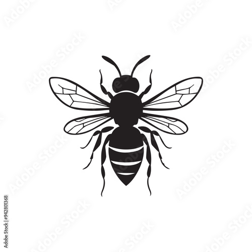 bee silhouette illustration