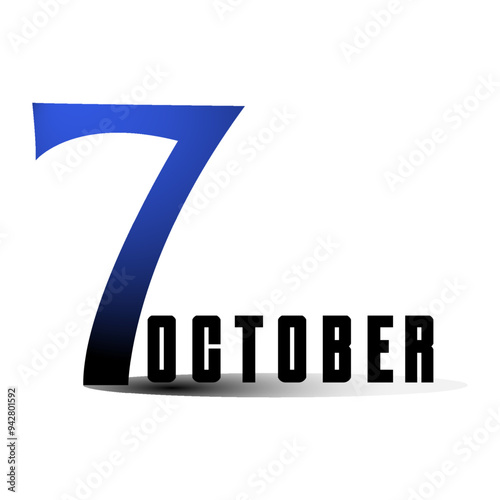 October 7 Memorial Day vector illustration in blue and black colors for We stand with Israel designs. commemorating of Black Saturday banner template for remembrance ceremony