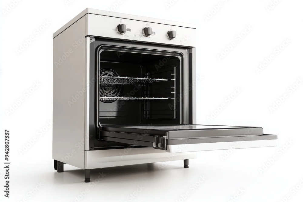 Contemporary Oven with Open Door and Interior Light Contemporary Oven with Open Door and Interior Light
