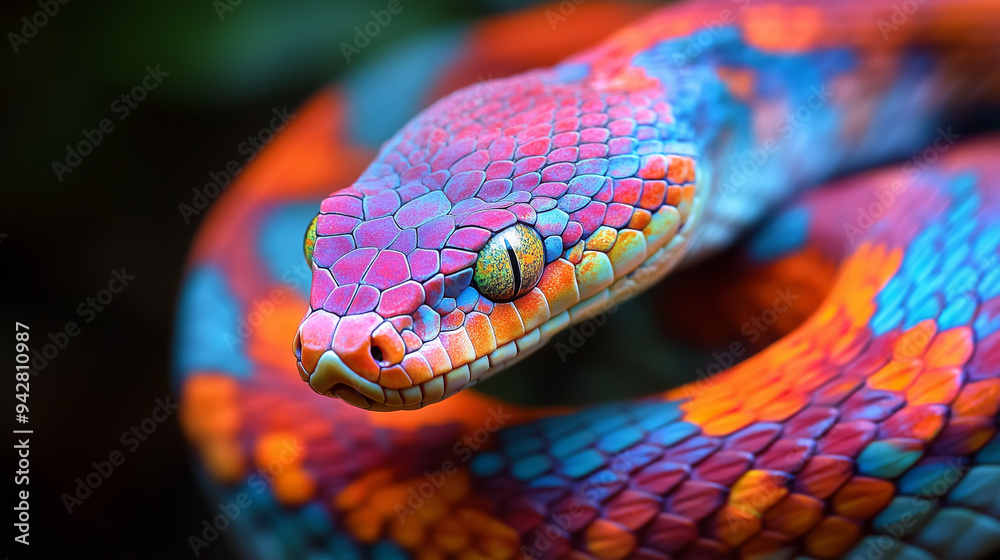 Fototapeta premium close up of a rattlesnake