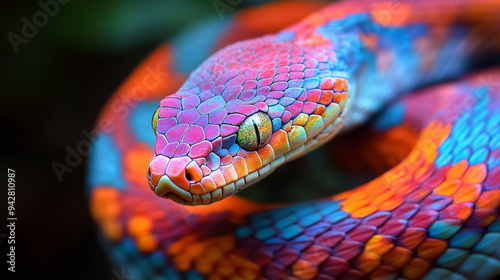 close up of a rattlesnake