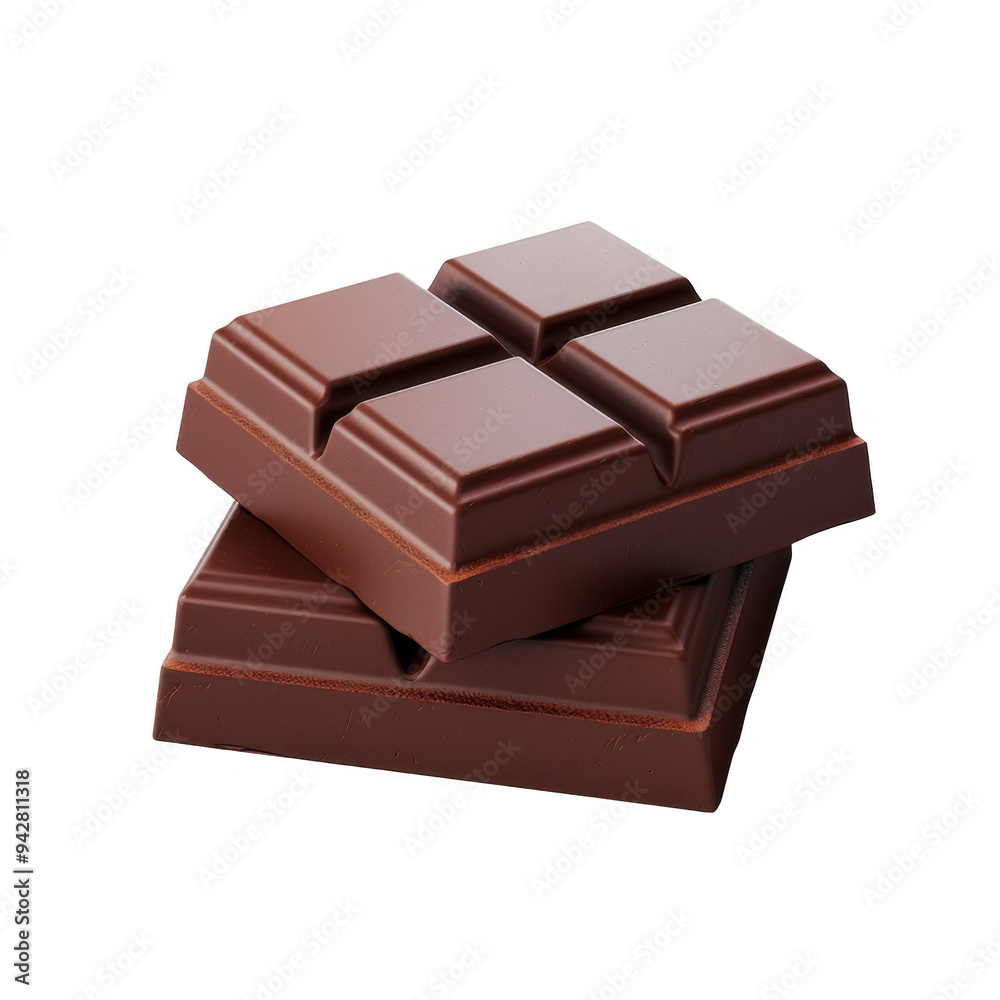 Fototapeta premium Chocolate Bar Isolated on a Transparent Background