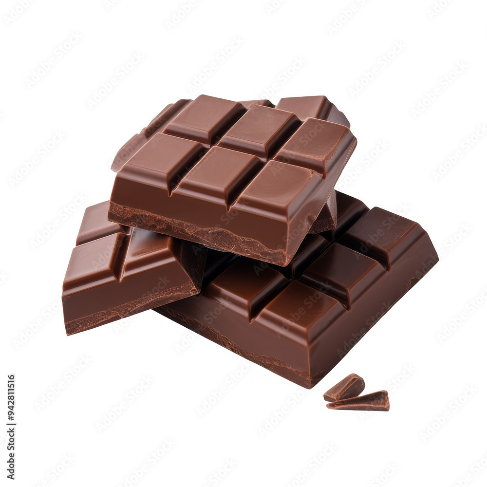 Chocolate Bar Isolated on a Transparent Background Chocolate Bar Isolated on a Transparent Background
