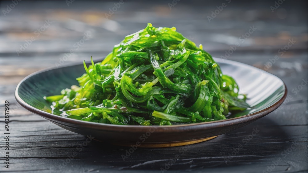 Sea Lettuce Salad isolated on background, sea lettuce, salad,background, healthy, organic, fresh, green, seaweed, vegan Sea Lettuce Salad isolated on background, sea lettuce, salad,background, healthy, organic, fresh, green, seaweed, vegan