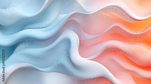 Abstract Blue and Orange Wave Background