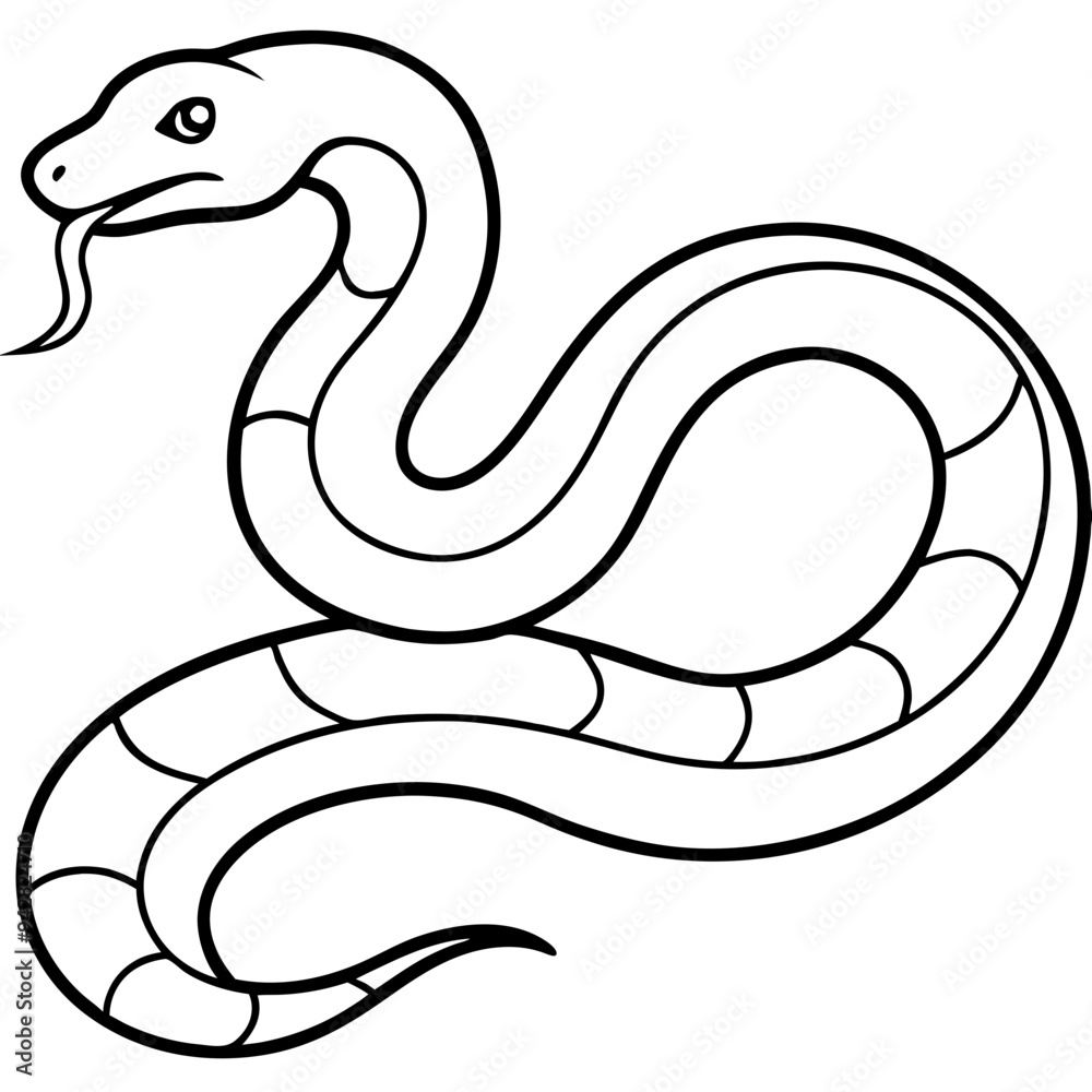 illustration of a cartoon snake illustration of a cartoon snake