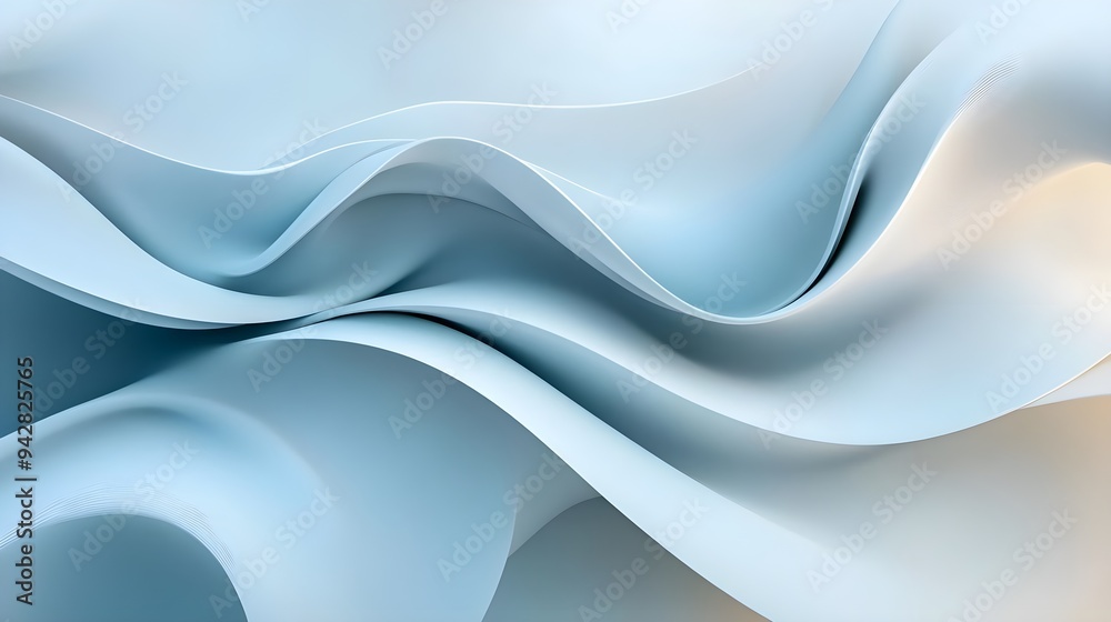 Abstract Blue Swirling Design for Backgrounds