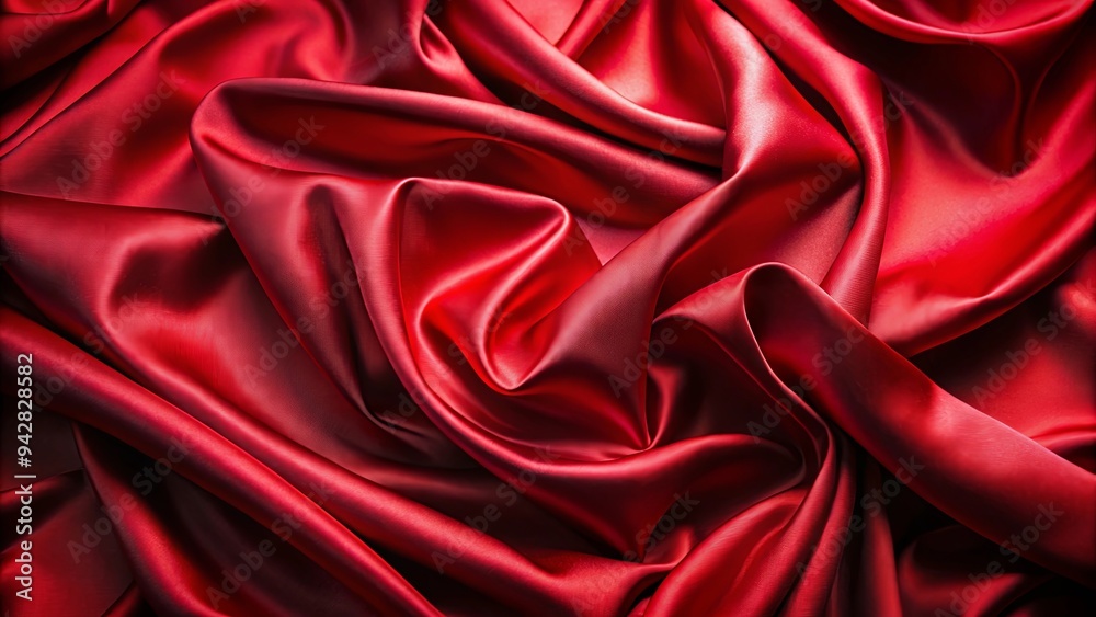 Obraz premium Red silk folded fabric background with a luxurious texture and elegant sheen perfect for a high-end design project