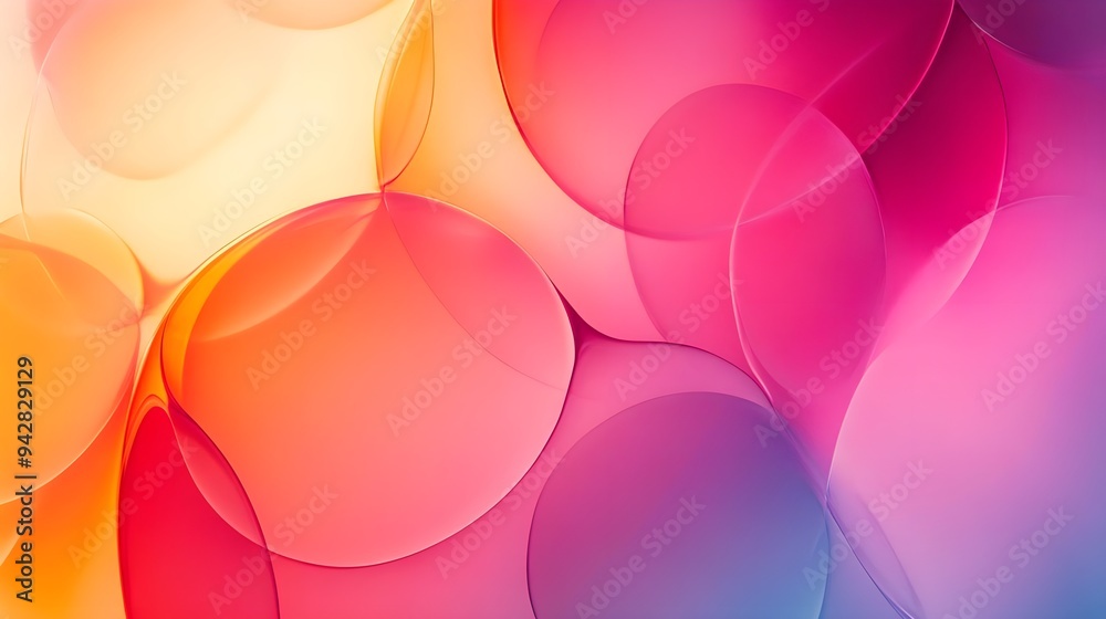 Abstract Colorful Circles Gradient Background