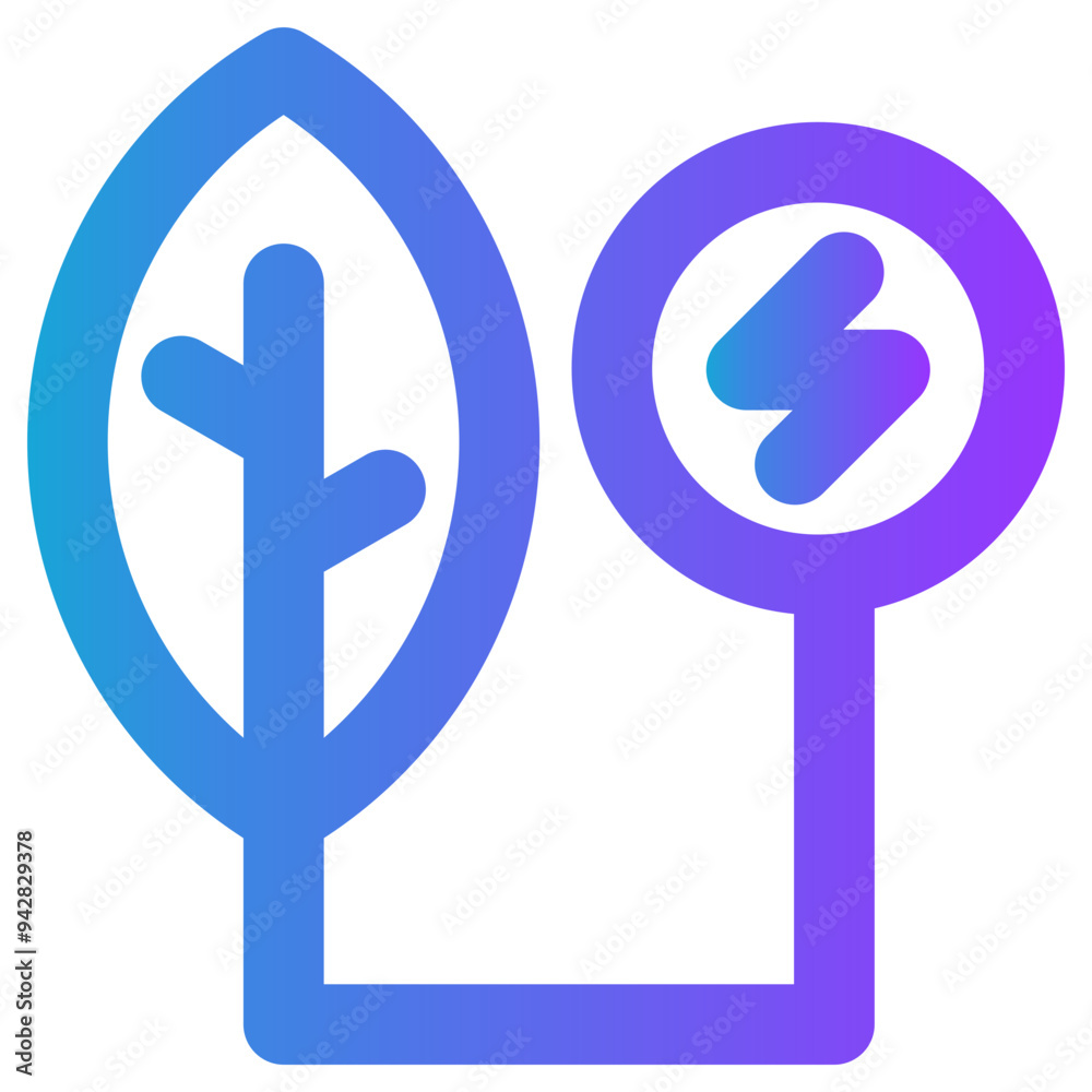 green energy icon vector illustration of smart city symbol perfect gradient line vector background green energy icon vector illustration of smart city symbol perfect gradient line vector background