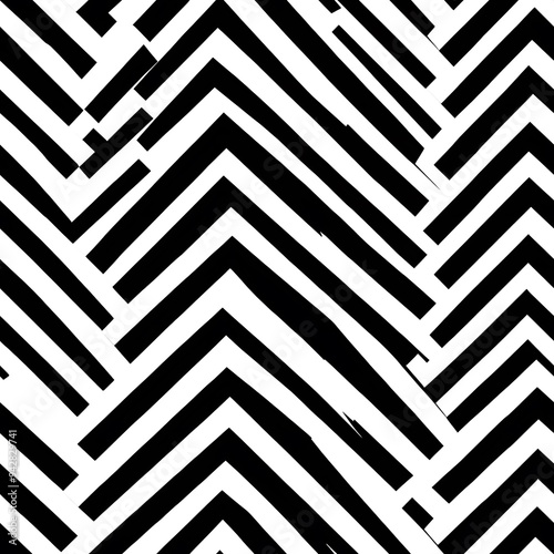 A black and white pattern of zigzag lines with a white background. The pattern is made up of triangles and the lines are very thin