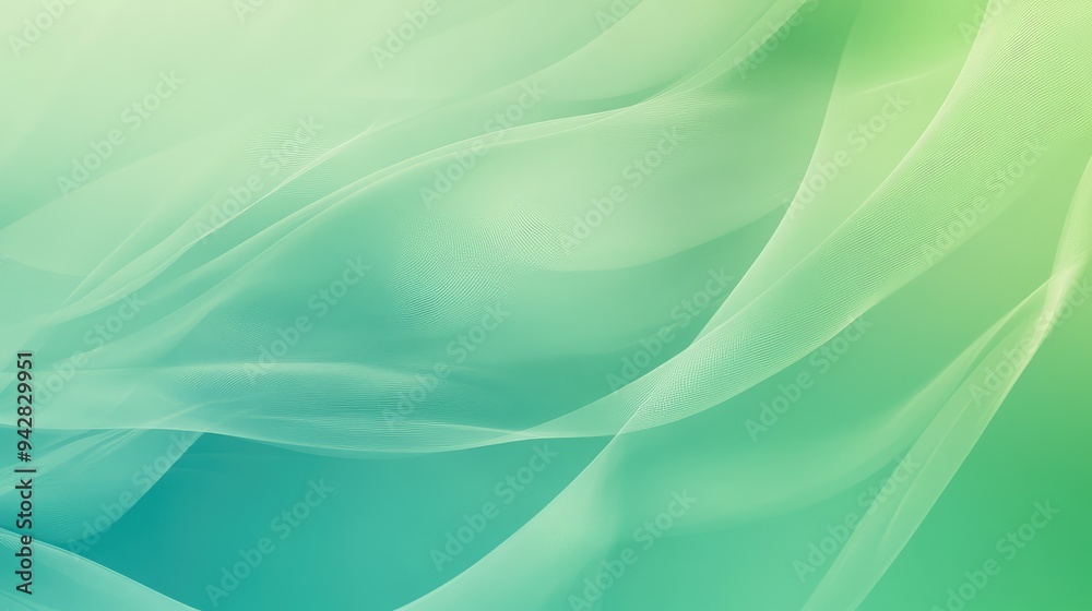 Obraz premium Abstract background blending vibrant green and soft aquamarine gradients in a smooth transition.