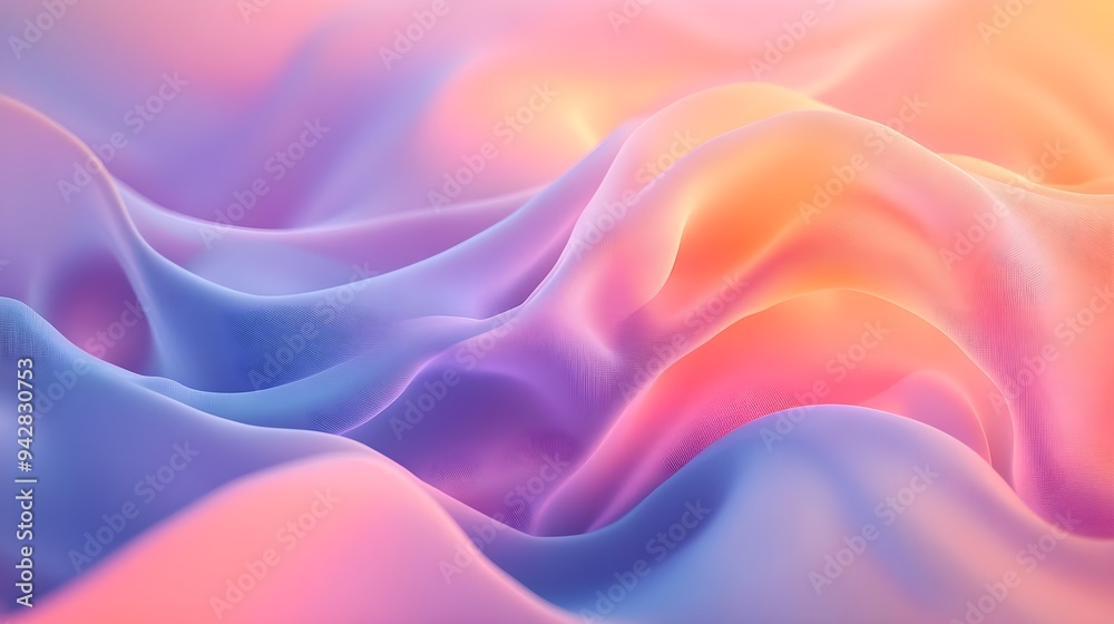 Abstract Colorful Swirling Background, Digital Art, Gradient
