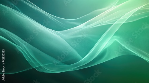 Smooth abstract background incorporating rich green and soothing aquamarine in a gradient effect.