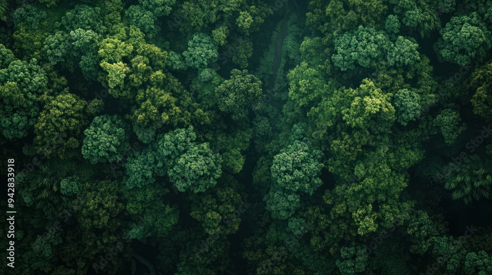 An Aerial View of a Dense Green Forest Canopy An Aerial View of a Dense Green Forest Canopy