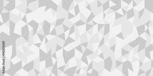 Abstract geometric vector seamless technology gray and white cube square paper background. surface creative diamond geometric pattern gray Polygon Mosaic triangle, business and corporate background.