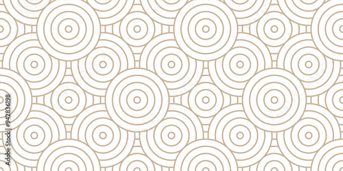 Overlapping creative diamond circle abstract orange and yellow pattern background with waves texture. geometric digital fabric pattern circles floral and spiral round lapping blue retro background.