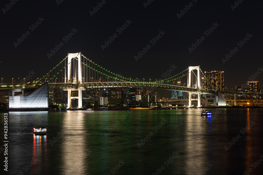 日本の風景 東京夜景 レインボーブリッジ 日本の風景 東京夜景 レインボーブリッジ