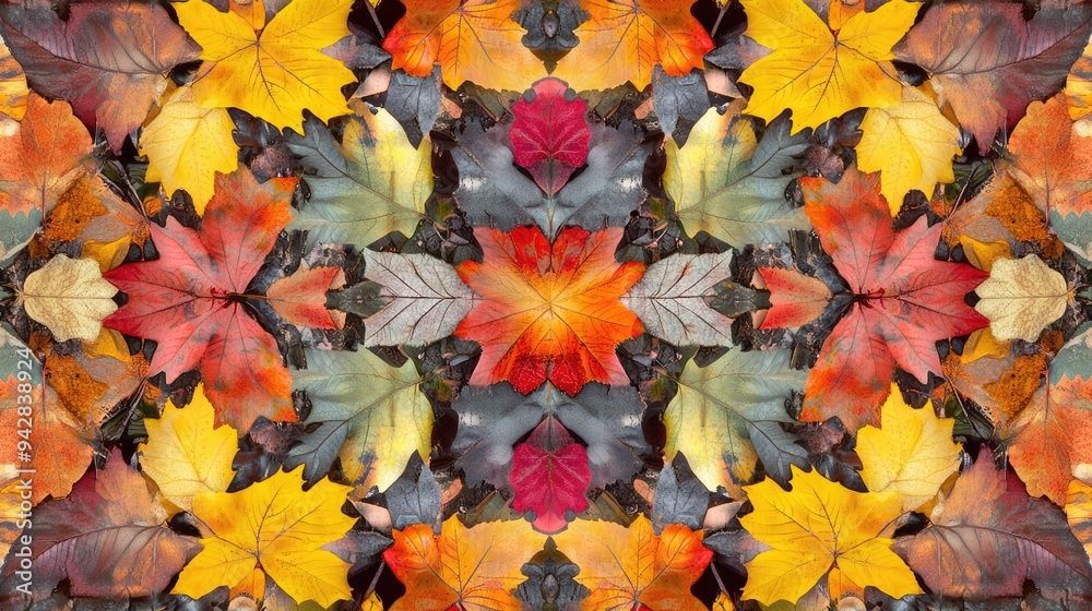 A page filled with a kaleidoscope of colorful leaves, creating a lively and festive atmosphere. A page filled with a kaleidoscope of colorful leaves, creating a lively and festive atmosphere.
