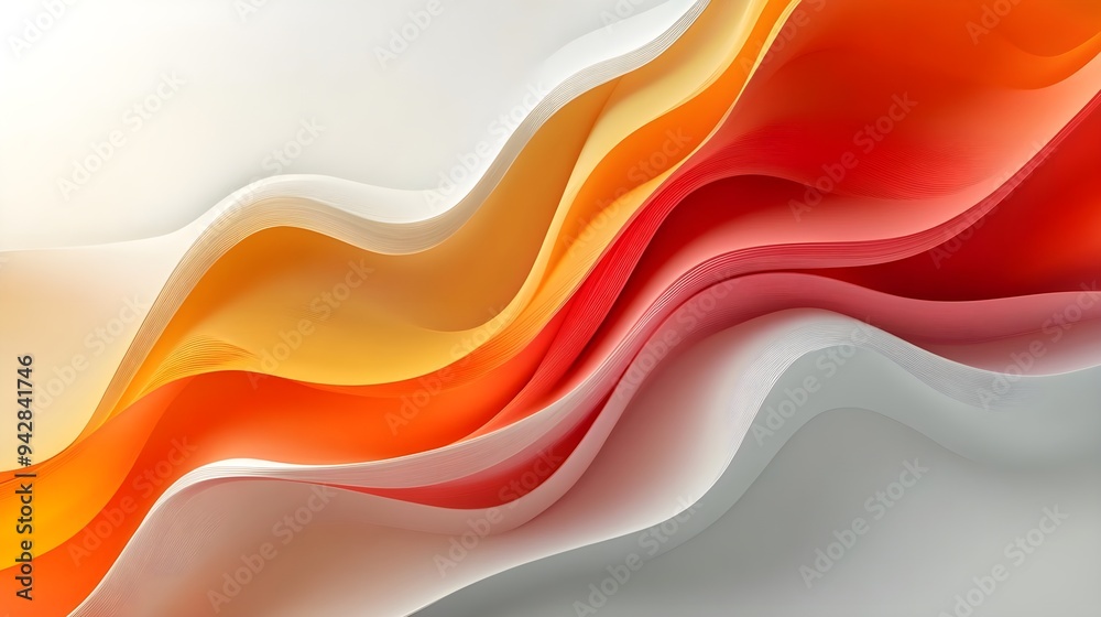 Abstract Orange and Red Wave Background Design