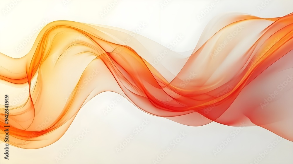 Abstract Orange and White Swirling Waves Background Abstract Orange and White Swirling Waves Background
