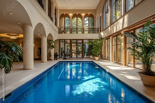 Indoor Swimming Pool in a Luxurious Home