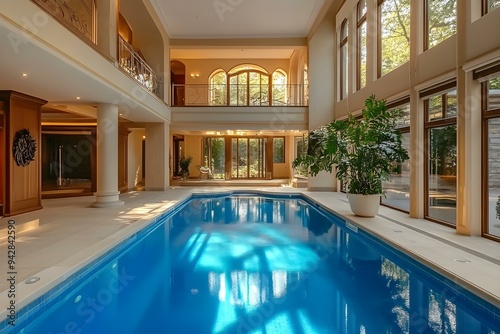 Indoor Swimming Pool in a Luxurious Home