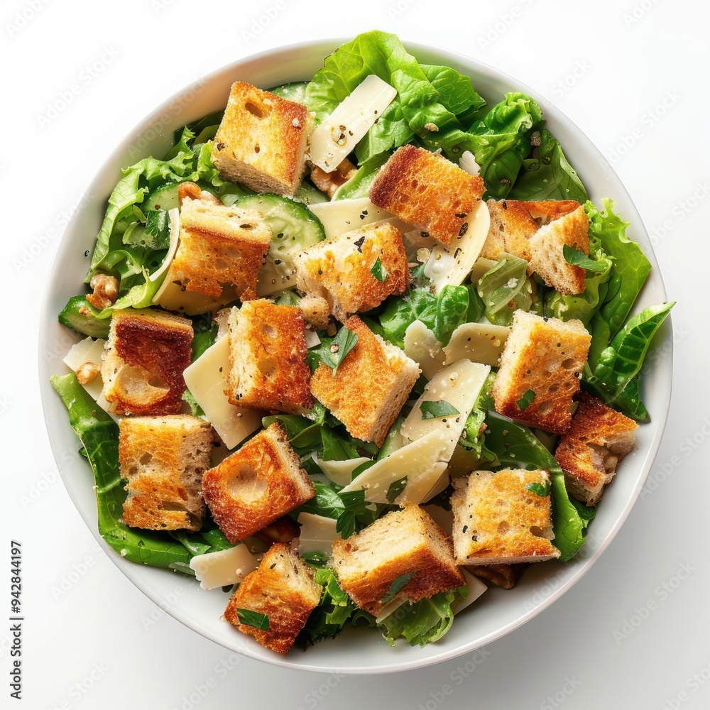 a white bowl filled with lettuce and tofu a white bowl filled with lettuce and tofu